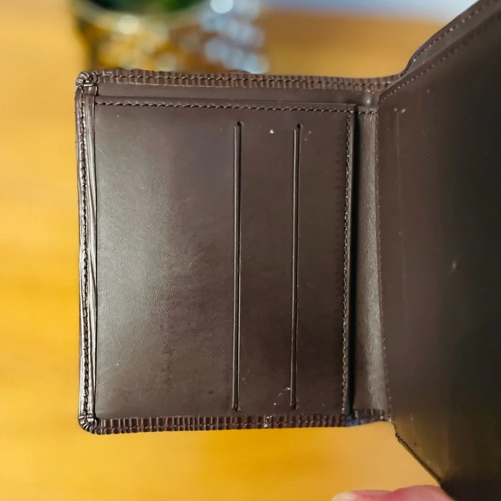 LOUIS VUITTON Elise Epi Leather Brown Compact Wallet 💯 AUTHENTIC - Picture 8 of 15